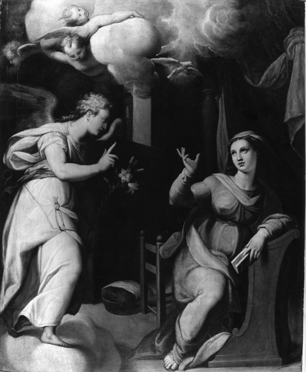 Annunciazione (dipinto) by Vasari Giorgio (met&agrave; sec. XVI)